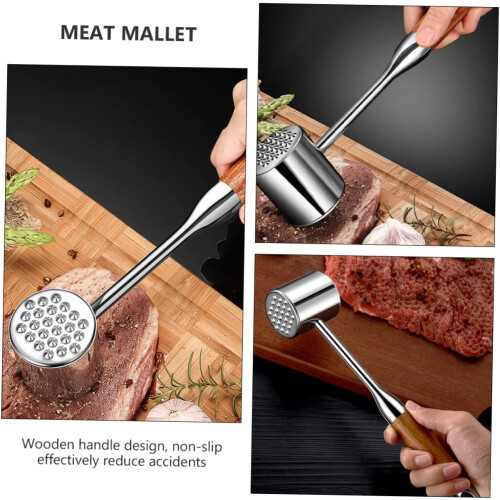 Meat Tenderizer Mallet with DoubleSided Surface and NonSlip Handle for Chicken Beef Pork 2