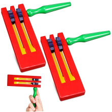 2 Pcs Wooden Double Ratchet Noisemaker Percussion Instruments for Sports Events Parties and Gatherings