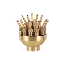 Brass Three Tier Fountain Nozzle 1.5 Inch Pond Fountain Head for Captivating Garden Water Displays