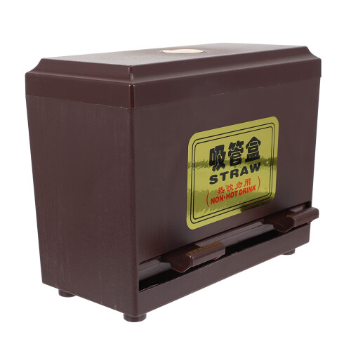 Compact Adjustable Straw Dispenser with NonSlip Base for Cafes and Restaurants