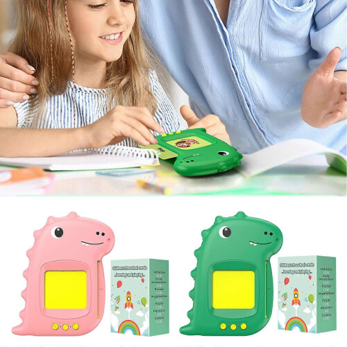 Preschool Reading Machine Speaker with Interactive Flash Cards,Learning Device English Language Learning Green 1