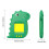 Preschool Reading Machine Speaker with Interactive Flash Cards,Learning Device English Language Learning Green 3