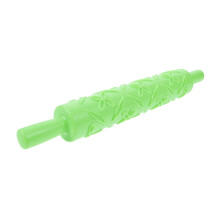 Fondant Rolling Pin Embossed Food Grade Plastic for Cake Decorating Pastry Dough Sugar Paste Green