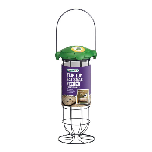 Gardman Gardman Flip Top Fat Snax Bird Feeder Green
