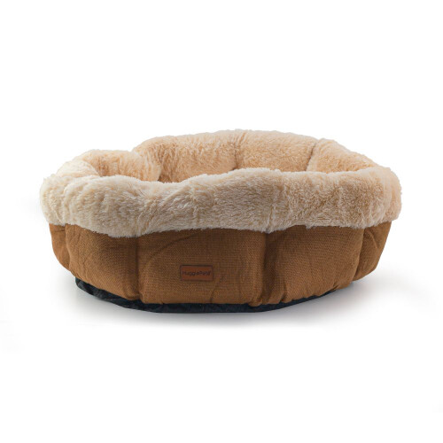 HugglePets (Small) HugglePets Donut Pet Bed - Chocolate & Latte