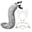 (Fox) Cat Ears Headband Tail Leather Necklace Set Cosplay Headpiece Accessories 1