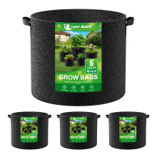 4 Pack 5 Gallon Fabric Grow Bags with HeavyDuty Handles, Breathable Nonwoven Garden Pots for Vegetables