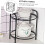 Two Layer Kitchen Pot Rack and Pan Organizer, Black Metal Detachable Space Saving Cookware Shelf 2