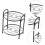 Two Layer Kitchen Pot Rack and Pan Organizer, Black Metal Detachable Space Saving Cookware Shelf 4