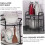 Two Layer Kitchen Pot Rack and Pan Organizer, Black Metal Detachable Space Saving Cookware Shelf 5