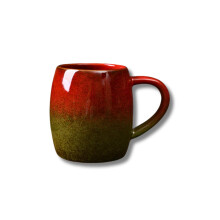 22oz Ceramic Coffee Mug with Unique Red Glaze, Extra Large Tea Cup Microwave and Dishwasher Safe