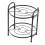 Two Tier Kitchen Storage Rack Adjustable Cookware Organizer Shelf with Durable Iron Frame Black 1