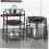 Two Tier Kitchen Storage Rack Adjustable Cookware Organizer Shelf with Durable Iron Frame Black 5