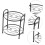 Two Tier Kitchen Storage Rack Adjustable Cookware Organizer Shelf with Durable Iron Frame Black 3