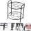 Two Tier Kitchen Storage Rack Adjustable Cookware Organizer Shelf with Durable Iron Frame Black 4