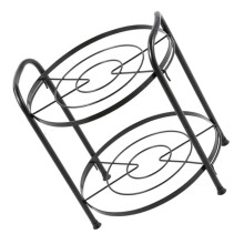 Two Tier Adjustable Pot Rack Pan Organizer with Detachable SpaceSaving Design for Kitchen Storage