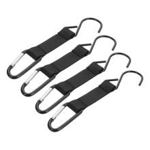 4pcs Heavy Duty Camping Kitchen Hooks with Metal Buckle for Outdoor Cookware Hanging Storage