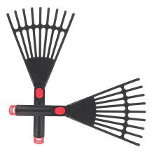 2Pcs Plastic Garden Rake with Acute Tines for Efficient Leaf Cleanup and Soil Loosening Yard Tool