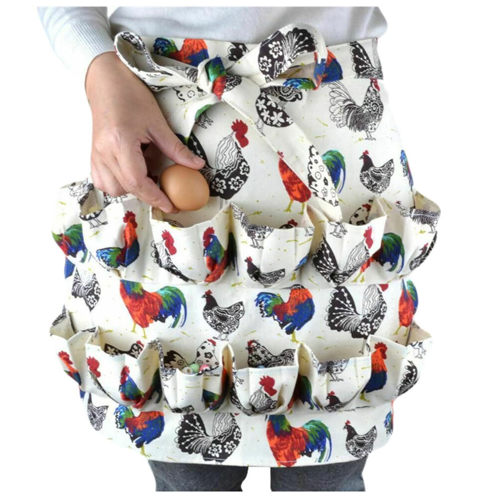 Egg Gathering Apron With 12 Secure Pockets For Hands Chicken Coop And Farm Egg Collection 9053599681380