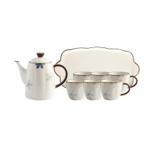 Elegant Ceramic Water Pitcher Set with Cups for Tea and Cold Drinks, Home and Wedding Gift