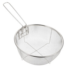 Stainless Steel Deep Fryer Basket with Long Handle, Foldable Wire Mesh for French Fries Kitchen Use