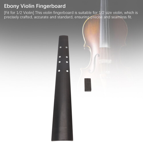 1/2 Violine Griffbrett Ebenholz LN236 Schwarz 2