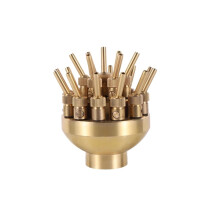Fountain Nozzle Brass Three Tier Adjustable Spray Head for Ponds Pools Outdoor Water Feature 1.5 Inch