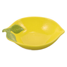Ceramic Serving Bowl Lemon Shaped Unique Design for Salad Snacks Dessert and Home Kitchen Decor