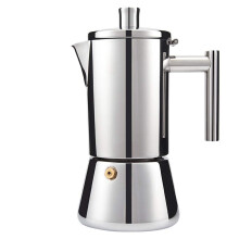 Stainless Steel Stovetop Espresso Maker 4 Cup Moka Pot with HeatResistant Handle and LeakProof Spout
