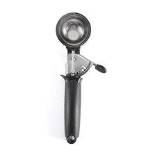 Stainless Steel Ice Cream Scoop with NonStick Ergonomic Grip, Cookie and Melon Dessert Tool Black