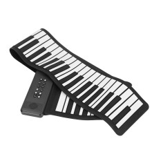 88 Key Roll Up Piano with Full Layout Rechargeable Folding Keyboard USB MIDI and Sustain Pedal