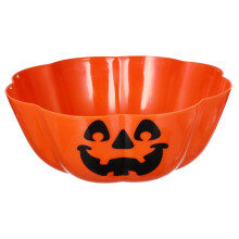 Halloween Pumpkin Salad Bowl with Large Capacity, Festive Design for Party Snacks and Fruits