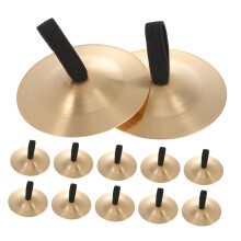 Finger Cymbals 12pcs Durable Copper Crisp Bright Tone for Dance Music Class Performance