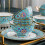 Ceramic Dinnerware Set with Elegant Reflective Finish and Versatile Glazed Plates for Home 4