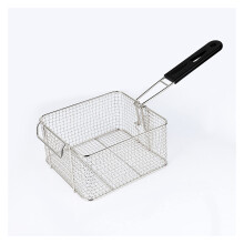 Deep Frying Basket Stainless Steel Square with Long Handle for Kitchen and Restaurant Cooking