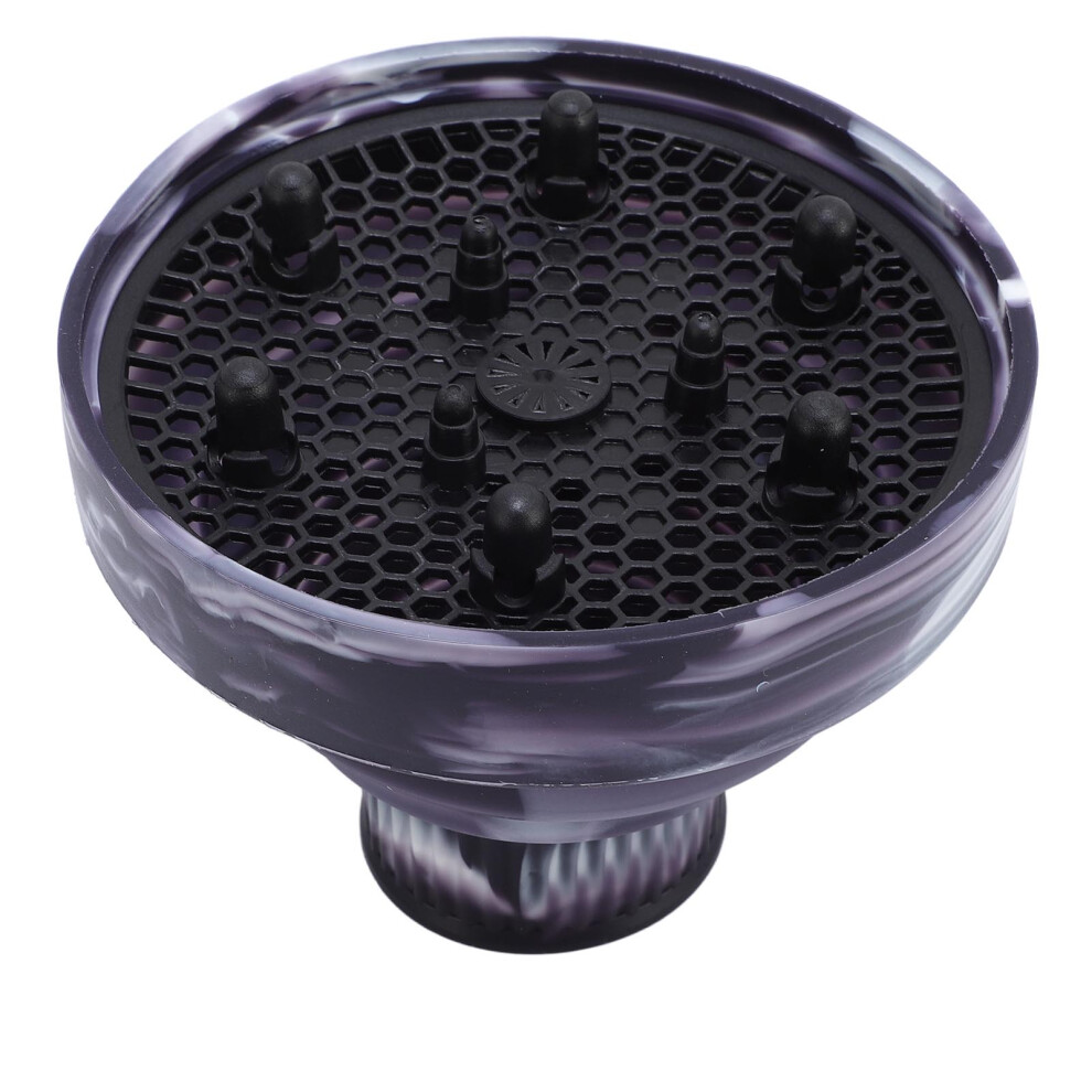 Unisex Black Foldable Hair Diffuser For 4-5Cm Diameter Blow Dryers, Ink