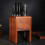 Ebony Wood Kitchen Knife Holder with Ventilated Design and Protective Silicone Base 5