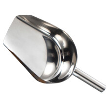Stainless Steel Ice Scoop Thick MultiUse Food Shovel for Ice Cubes Flour and Cereal Kitchen Bar