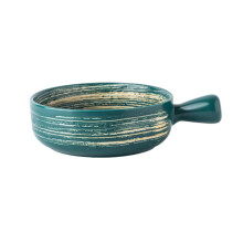 Ceramic Baking Bowl with Handle, HeatResistant Porcelain Soup and Salad Serving Bowl