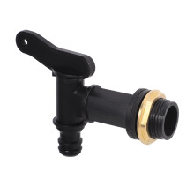 Brass Rain Barrel Spigot Kit with Adjustable Flow Water Tank Faucet for Garden Easy Installation