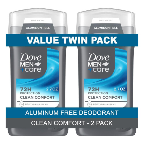 Dove Men+Care Deodorant Stick, Clean Comfort 2Pack