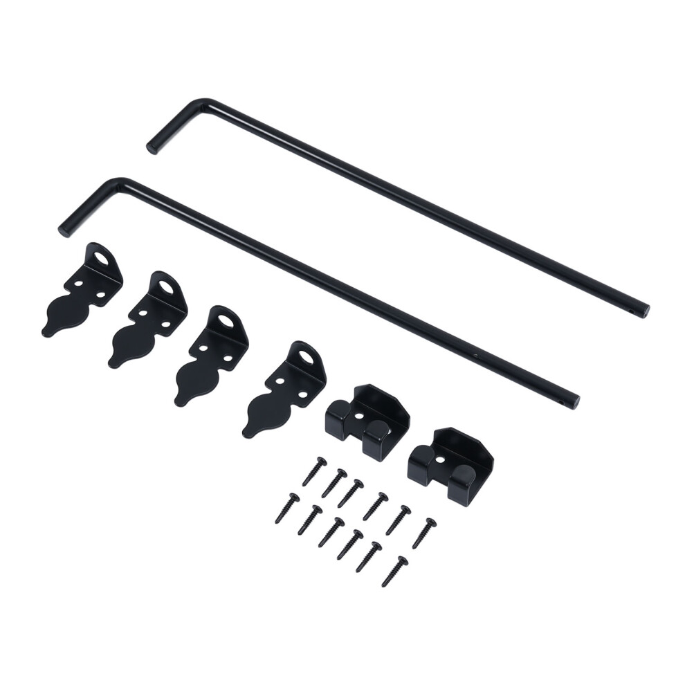 18 Inch Rain Proof Black Carbon Steel Gate Ground Latch For Wooden Fences 4631383115706