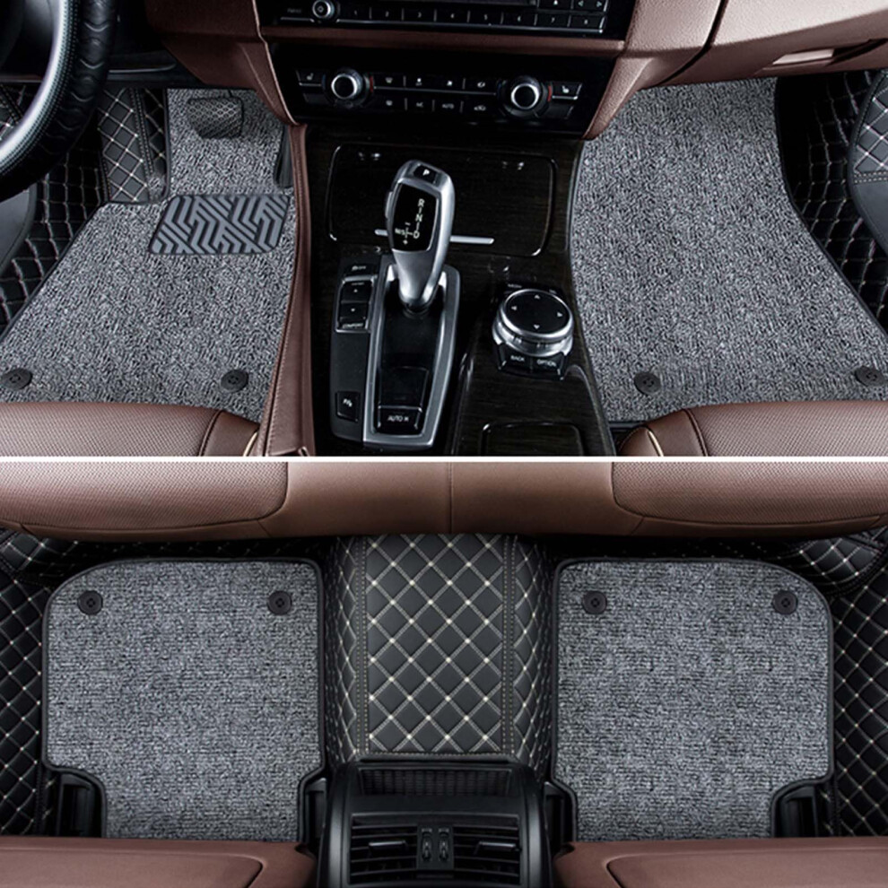 Floor Mats For Mazda Cx5 20112016 Waterproof Double Layer Nonslip Full Coverage Car Carpets Black/Gray 9070919307546