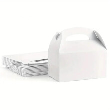 White Kraft Cake Boxes 20pcs 16x9x8cm Secure Cake Packaging for Weddings Parties and Transport