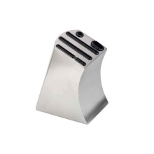 Stainless Steel 6Slot Knife Storage Block for Secure Organization and Compact Kitchen Countertops