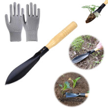 Heavy Duty Garden Trowel and Hand Shovel with RustResistant Manganese Steel Blade and Wooden Handle