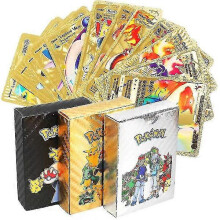 Cărți Pokémon Folie de aur și argint Cărți flash Cărți spaniole Negru