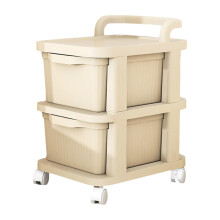 Plastic Storage Drawers on Wheels, 2Layer Multi Drawer Organizer with 360 Rotating Casters