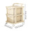 Plastic Storage Drawers on Wheels, 2Layer Multi Drawer Organizer with 360 Rotating Casters 5