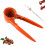Heavy Duty Nutcracker Tool with NonSlip Grip, Dual Size Walnut and Pecan Cracker, Orange 1PCS 1